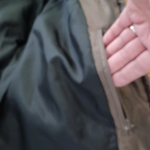 Donatella Women's Down Puffer Coat Size M Brown Bronze Full Zip Pockets Quilted - Picture 12 of 14